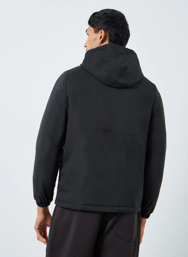 Styli  Men Oversized Fit Zip-Up Jacket for Men | Best Price UAE